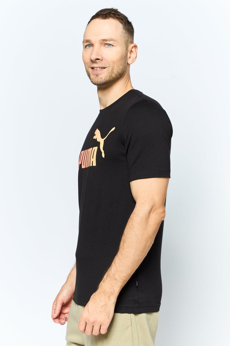 PUMA Men Sportswear Fit Short Sleeves Brand Logo Outdoor T-Shirt, Black - Image 2